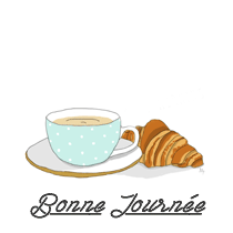 Gif animé bonjour croissants